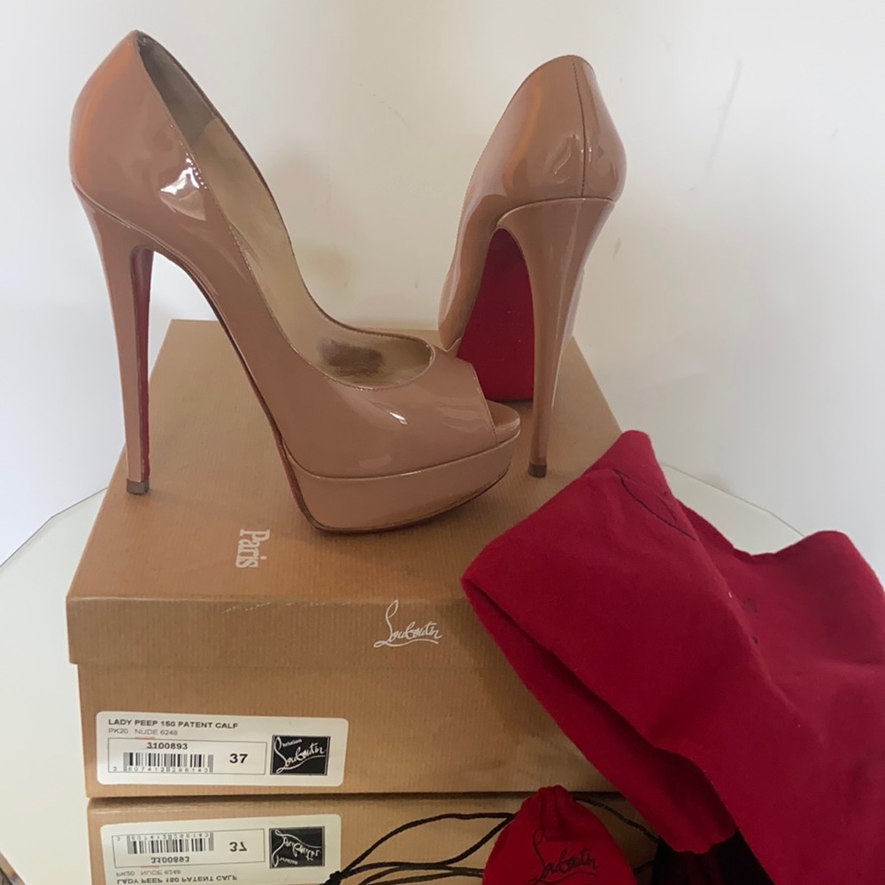 Christian Louboutin Lady Peep 150 Nude